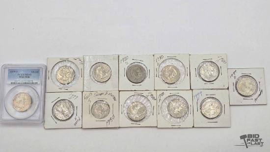 (12) Susan B. Anthony One Dollar Coins