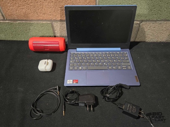 Lenovo Laptop, Speaker and Earbuds
