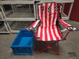 American Flag Fold Up Chair & Tote
