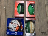 NEW!!! (3) Rawlings Junior Size Football & Round 21 Basketball