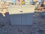 Metal Closing Cabinet W/ Two Shelves