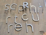 Metal Letters and Shelf Brackets