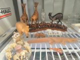 (11) Wooden & Stone Animal Figures