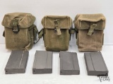 (4) 20rd .308 Magazines & (3) US Ammo Belt Pouches