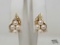 14k Yellow Gold Pearl & Diamond Earrings, 3g