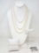 Pearl Necklaces, Bracelet & Earrings with 14k & 10k Gold Clasps