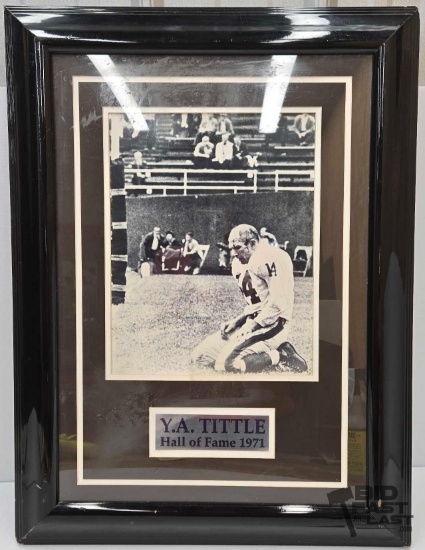 Y.A. Tittle Hall of Fame 1971 Signed Photograph