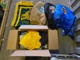 Box of Train Jackets & Blanket