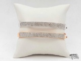 (2) Sterling Silver Diamond Cuffs, 37.95g