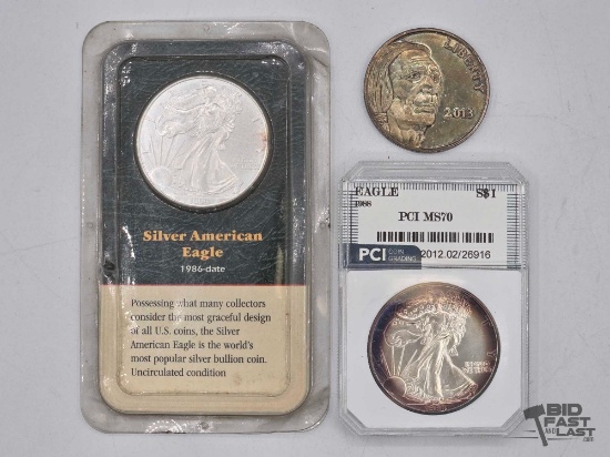 (3) 1988-2013 .999 Fine Silver Coins