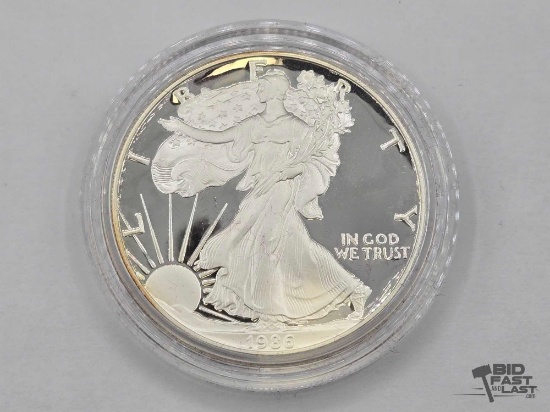 1986 .999 Fine Silver Walking Liberty Dollar Coin, 1oz