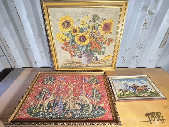 (3) Needle Point Art
