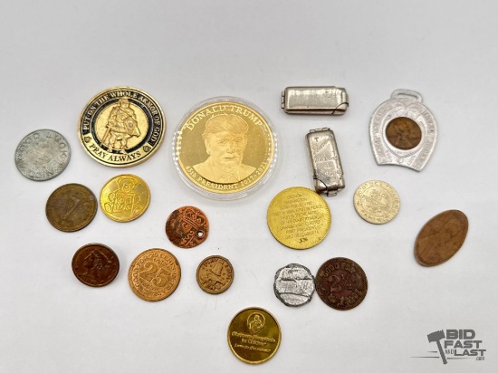 (16) Coins & (2) Pocket Travel Shines