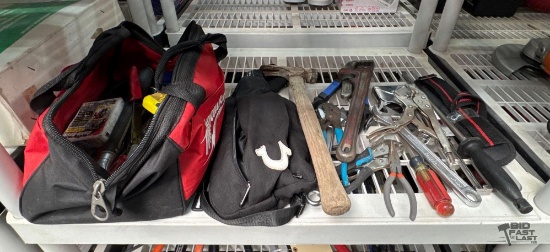 Hammer, Staple Gun, Wrench, Tool Bag & Pliers