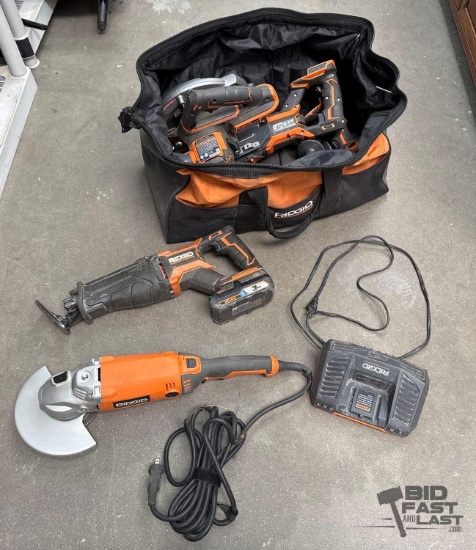 Rigid Tool Bag and Power Tools