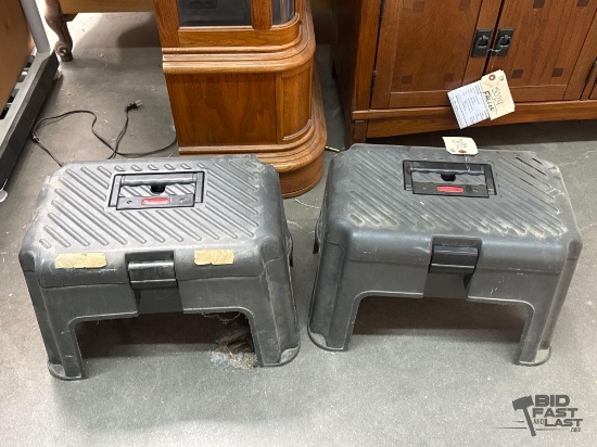 (2) Rubbermaid Step Stools/Toolbox Combo
