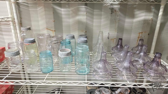 Glass Mason Jars, Coffee Containers & Glass Display Risers