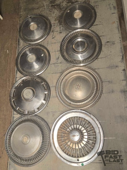 (8) Metal Hubcaps