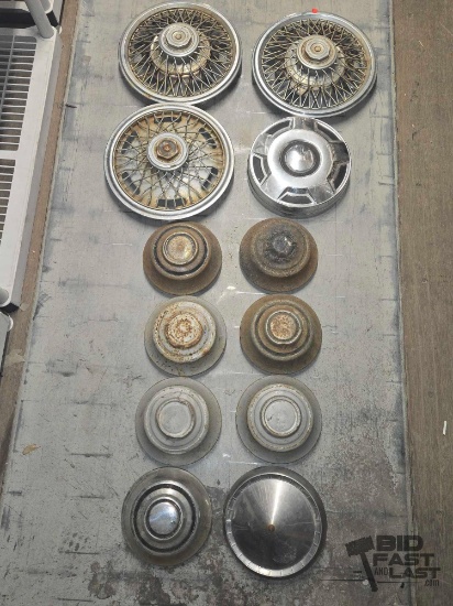 (12) Metal Hubcaps & Rims