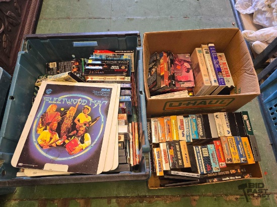 DVDs, VHS Tapes, and RCA Selectavision Video Discs