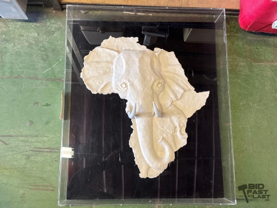 Signed Patrick Jewett Limited Edition Framed Elephant Sculpture