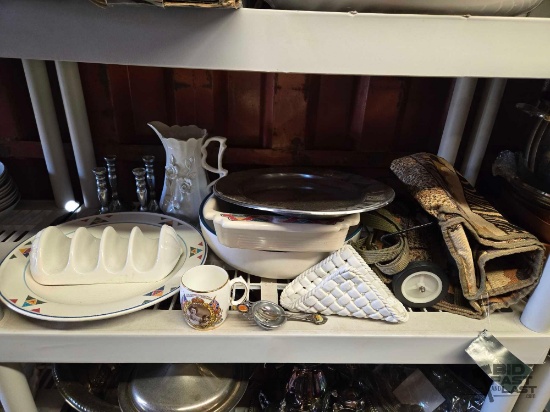 Salisbury Bone China Queen Elizabeth Teacup, Platters, Candle Holders & More