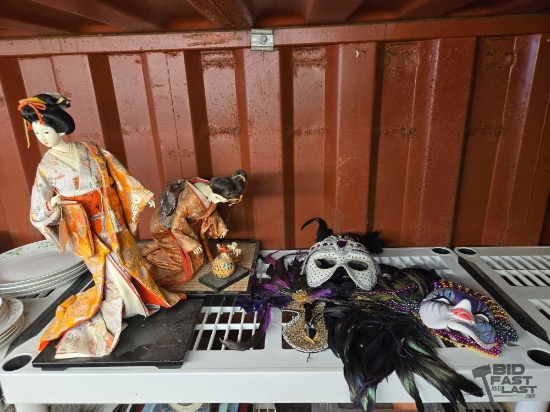 Geisha Dolls and Masquerade Masks