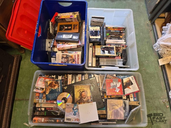 CDs, DVDs, VHS, and Cassette Tapes