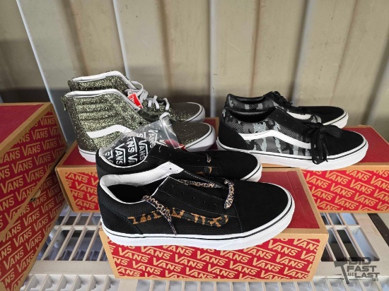 NEW!!! (3) Pairs of Vans Shoes