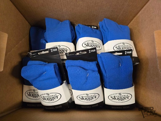 NEW!!! (14) 2-Pair Packs Louisville Slugger Baseball Socks