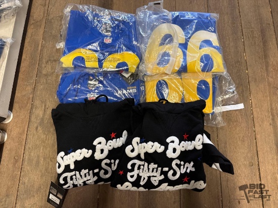 NEW!!! Rams 66 Jerseys and Super Bowl Hoodies