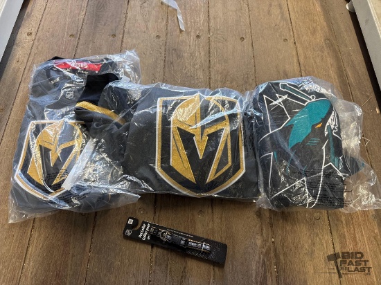 NEW!!! (2) Vegas Gold Knights Jerseys & (1) Sharks Jersey