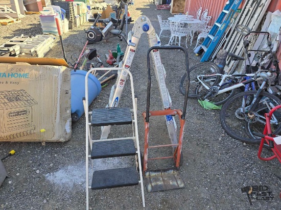Werner 17' Telescoping Ladder, 3-Step Ladder, and Dolly