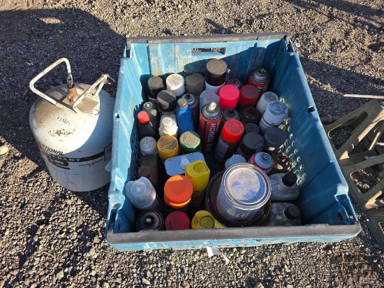Spray Paints, Spot Shot, Pledge, Castrol GTX Diesel Oil, National Refrigerant Tank