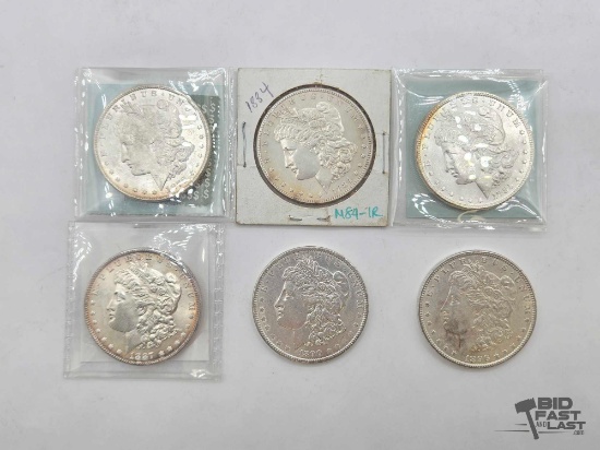 (6) Philadelphia 1878-1896 Morgan Silver Dollars