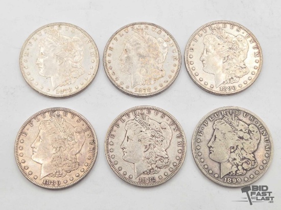 (6) San Francisco 1878-1899 Morgan Silver Dollars