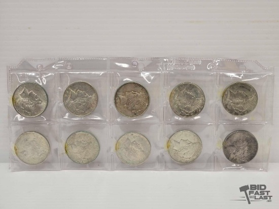 (10) Morgan Silver Dollars