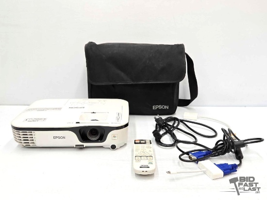 Epson Projector, Remote, Power Cords & Bag
