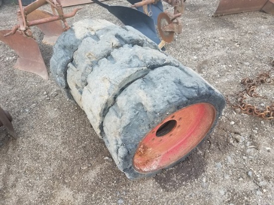 8 bolt solid skidsteer tires and wheels