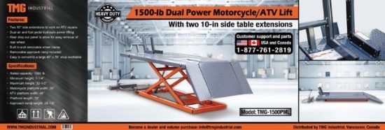 1500# HD Portable Motorcycle Lift