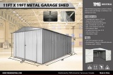 11x19 Single Garage metal Shed