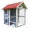 Advantek Row Blue House Rabbit Hutch