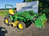 John Deere 855 4x4 w/Ldr/Belly Mower/1 owner