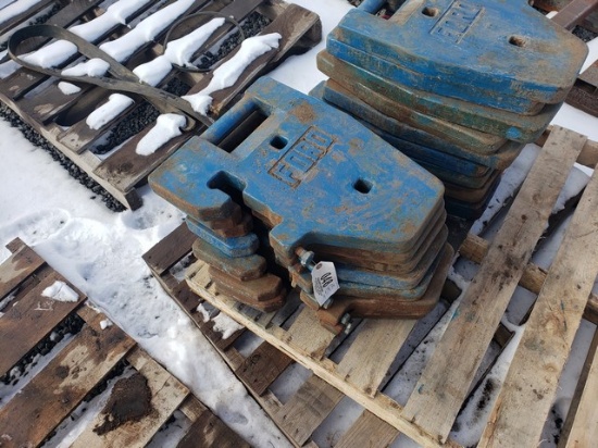 (8) Ford 100# Suitcase Weights