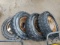 (4) Solid Skidsteer wheels and Tires