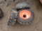 (4) Solid Bobcat Wheels and Tires