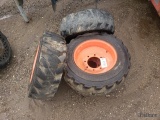 (4) Solid Bobcat Wheels and Tires