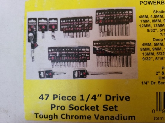 Powerbuilt 47Pc 1/4 Drive Pro Socket Set