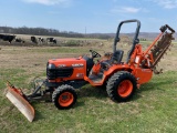 Kubota B2410 4x4 w/Front Blade/3pt. Trencher