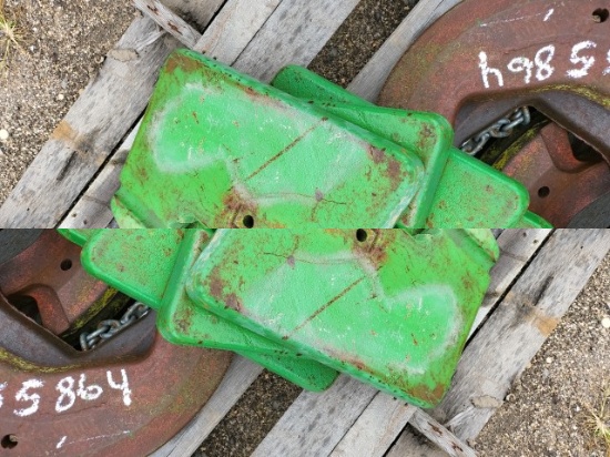 (4) John Deere Suitcase Weights